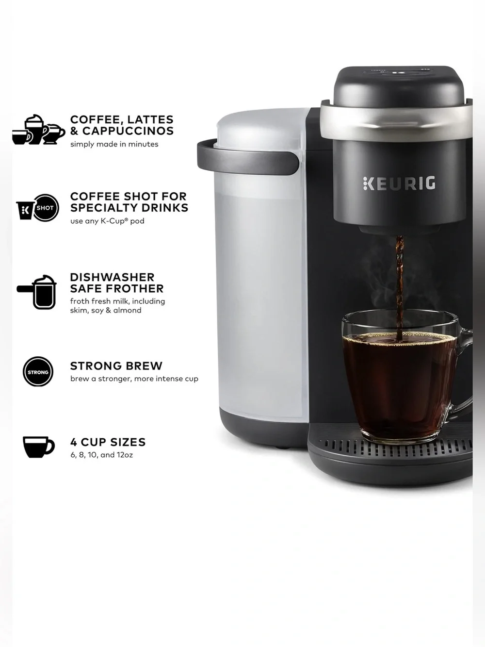 Keurig K-Cafe Single Serve Coffee, Latte, & Cappuccino Maker